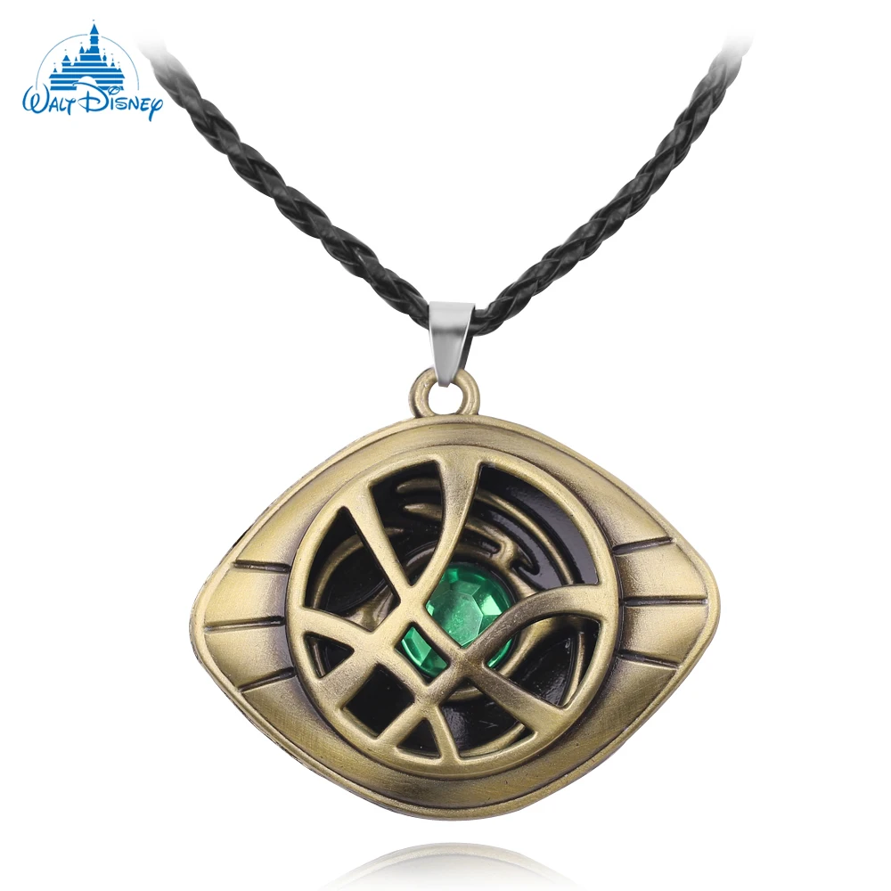 Disney Marvel Avengers Eye Of Agamotto Necklace Fashion Superhero Doctor Strange Necklace For Fans Jewelry Accessories Gifts