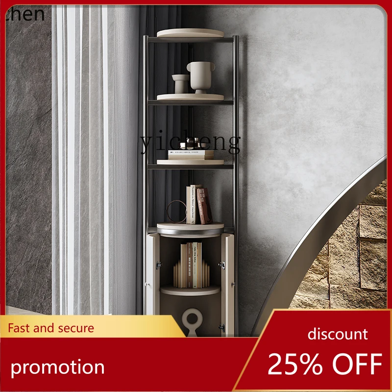 

ZML Corner Cabinet Living Room Corner Shelf Corner Triangle Wine Cabinet Storage Cabinet