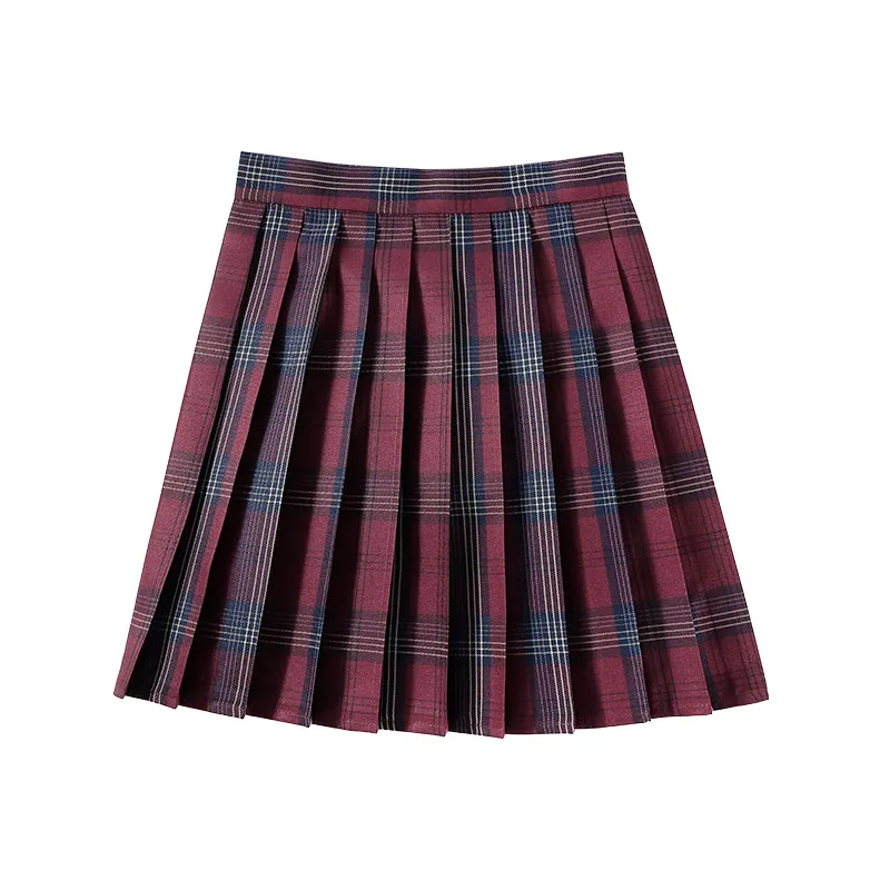 Plaid Skirt Ladies 2026 Summer Clothes Women\'s High Waist Harajuku Korean Style Black Mini Pleated Skirt For School Girl Uniform