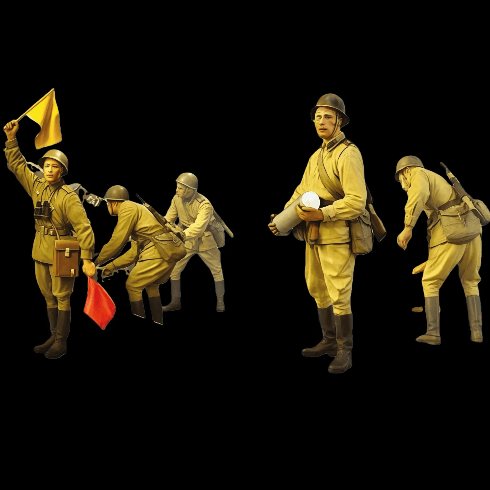 

1:35 комплект модели персонажа из смолы, сцена военной артиллерии, 5 человек и аксессуары, неокрашенная модель в разобранном виде