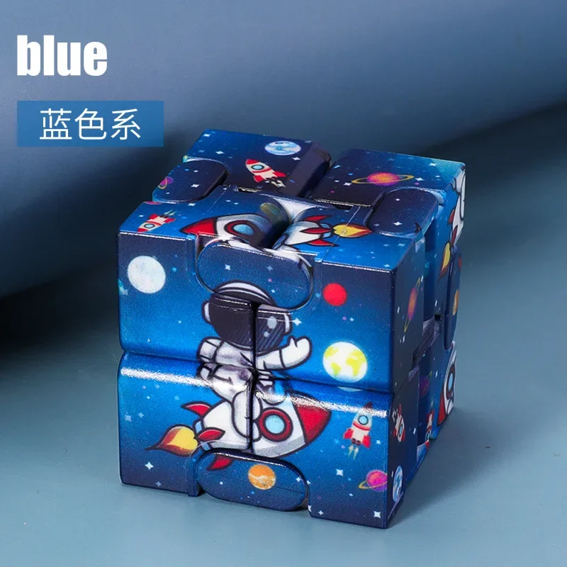 New Creative Starry Sky Infinity Cube Space Infinite Cube Magic Stress Relief Cube Office Flip Cubic Puzzle Stress Relief Toys