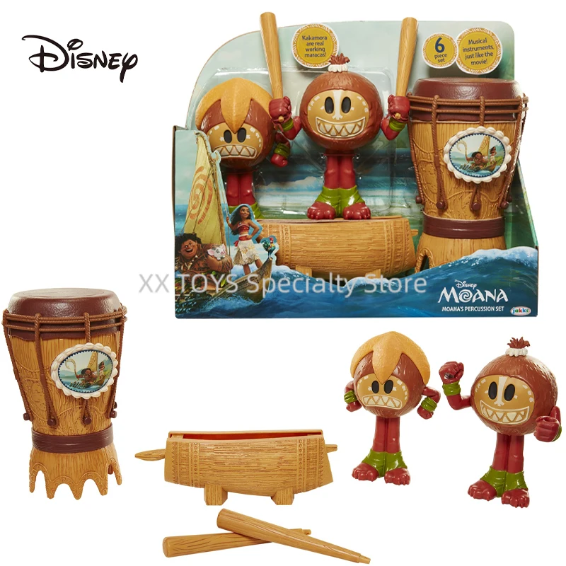 Disney Moana's 6 Pcs Set Percussion Set Toy Pirate Coconut Kakamora Musical Instruments Set Children Musical Enlightenment Toys