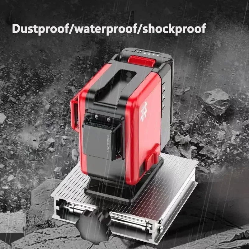 Shijing 7659 مستوى الضوء الأخضر 12 خط مستوى الجدار والأرضيات، تسوية عالية الدقة، أداة مستوى الليزر بالأشعة تحت الحمراء