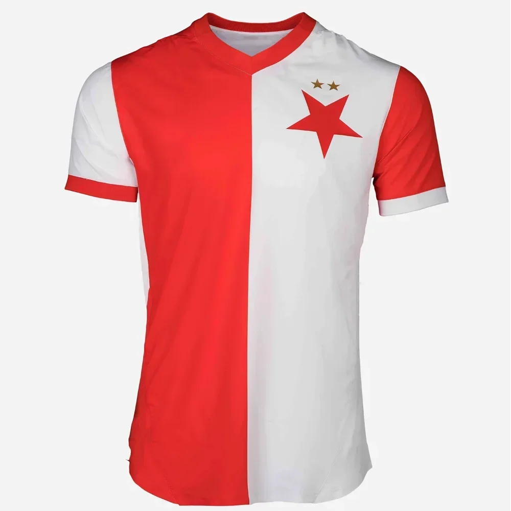 SK Slavia Praha 24/25 camisetas de local estilo Unisex camiseta impresa en 3D KIT de fútbol checo adultos niños Top transpirable