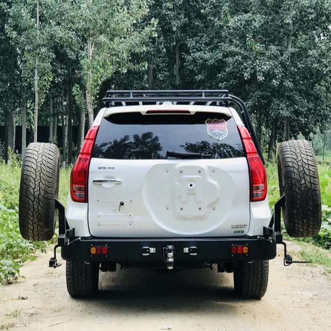 Runde Good Quality Modification For Haval H9 Sahara Double Spare Tire Bumper Long-distance Modified Rear Bumper Power Group