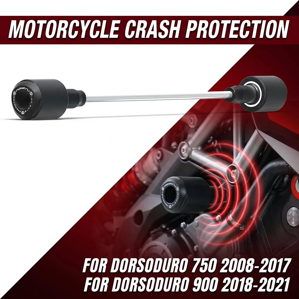For Aprilia Dorsoduro 750 08-17 & Dorsoduro 900 18-21 Crash Bobbins Protector Slider Falling Protection Engine Crash Pad Frame