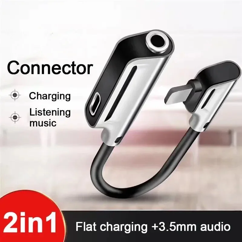 8 Pin To 3.5mm Jack Aux Cable for Ios Adapter Headphone Connector for Ip 14 13 12 Pro 7 8 Plus for Ios 14 Above Charging Cable