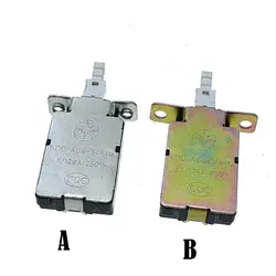 2Pcs DPST Spring Loaded Locking Push Button Self Locking Switch AC 250V 4A/128A KDC-A04-3(A11)