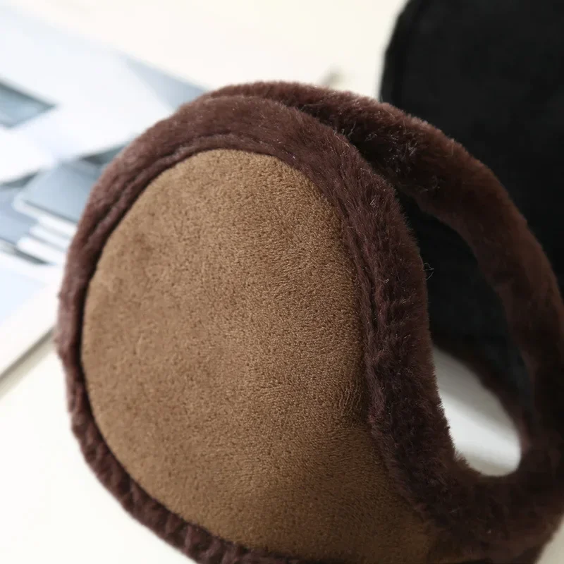 Men's Warm Earmuffs Winter Outdoor Thicken Widen Ear Muffs Imitation Rabbit Fur Ear Cover Protector Plush Soft Ear Warmer