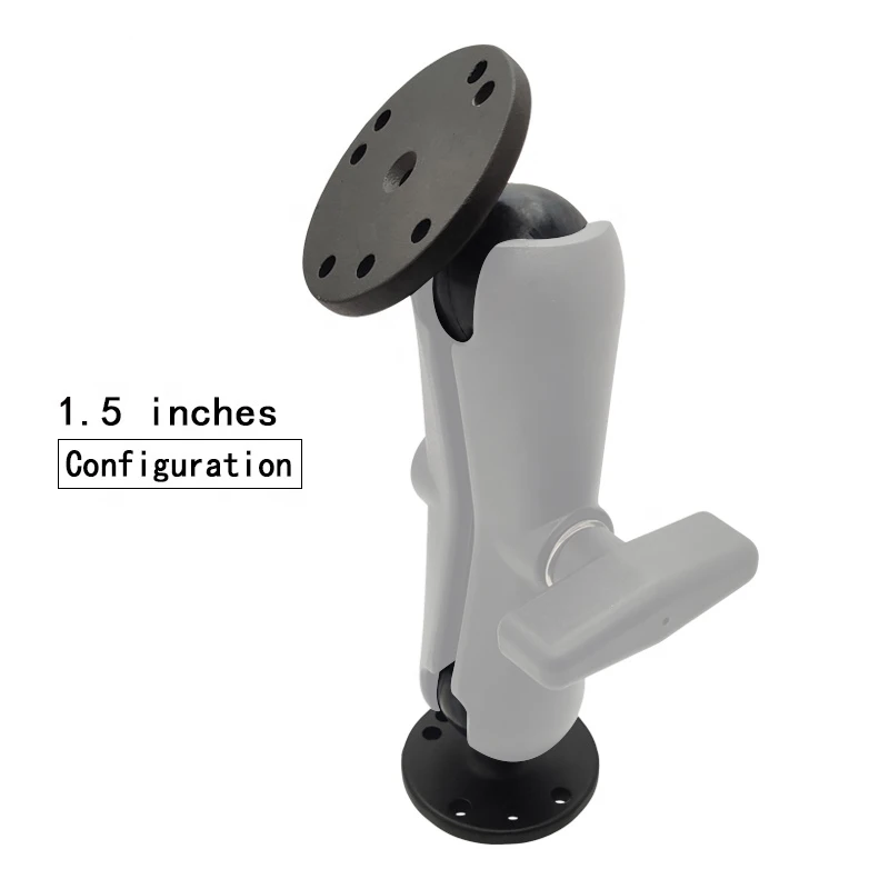 1.5 بوصة جولة الكرة جبل GPS الألومنيوم لوحة مستديرة حامل لوحي أمبير الكرة محول تركيب صالح ل Ram C حجم مزدوج المقبس الذراع