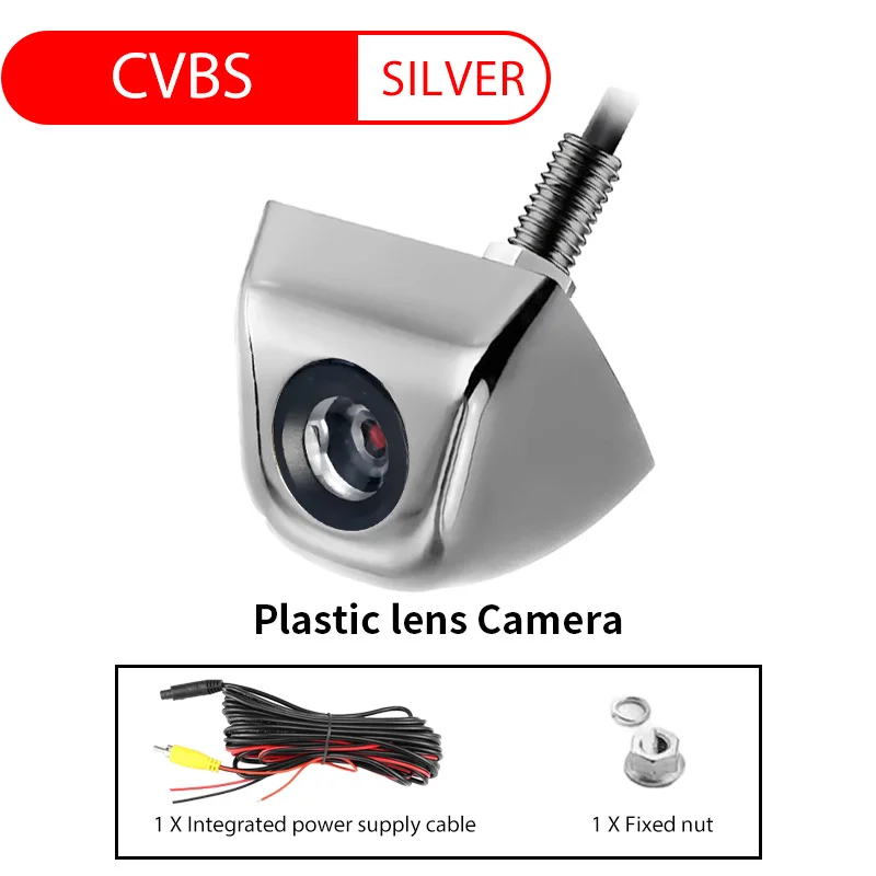 Universal AHD CVBS 170 ° Fisheye Auto-Rückfahrkamera, HD-Nachtsicht, wasserdichtes Rückfahrobjektiv mit Schraube im koreanischen Stil
