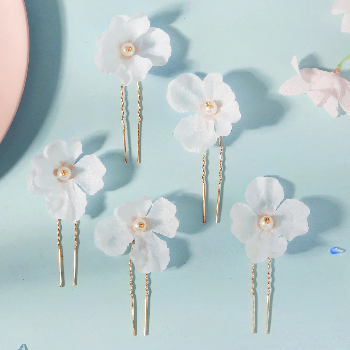 5 قطعة/مجموعة أزياء النسيج الأزهار دبابيس الشعر مجموعة رائعة اللؤلؤ مقاطع الشعر العروس مجوهرات الزفاف إكسسوارات الشعر مأدبة خوذة #1