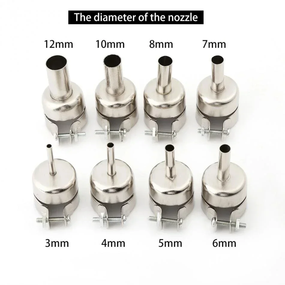 Universal Hot Air Station Round Nozzles Soldering Welding Tool For 850 852D 898 Soldering Station Hot Air Welding Nozzle