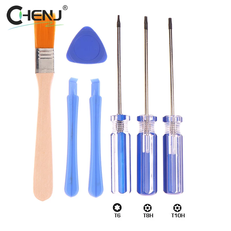 7Pcs/set Tamperproof Hole Repairing Opening Tool For Xbox One 360 PS3 PS4 PS5 Series Screw Driver Torx T6 T8 T10 Screwdriver