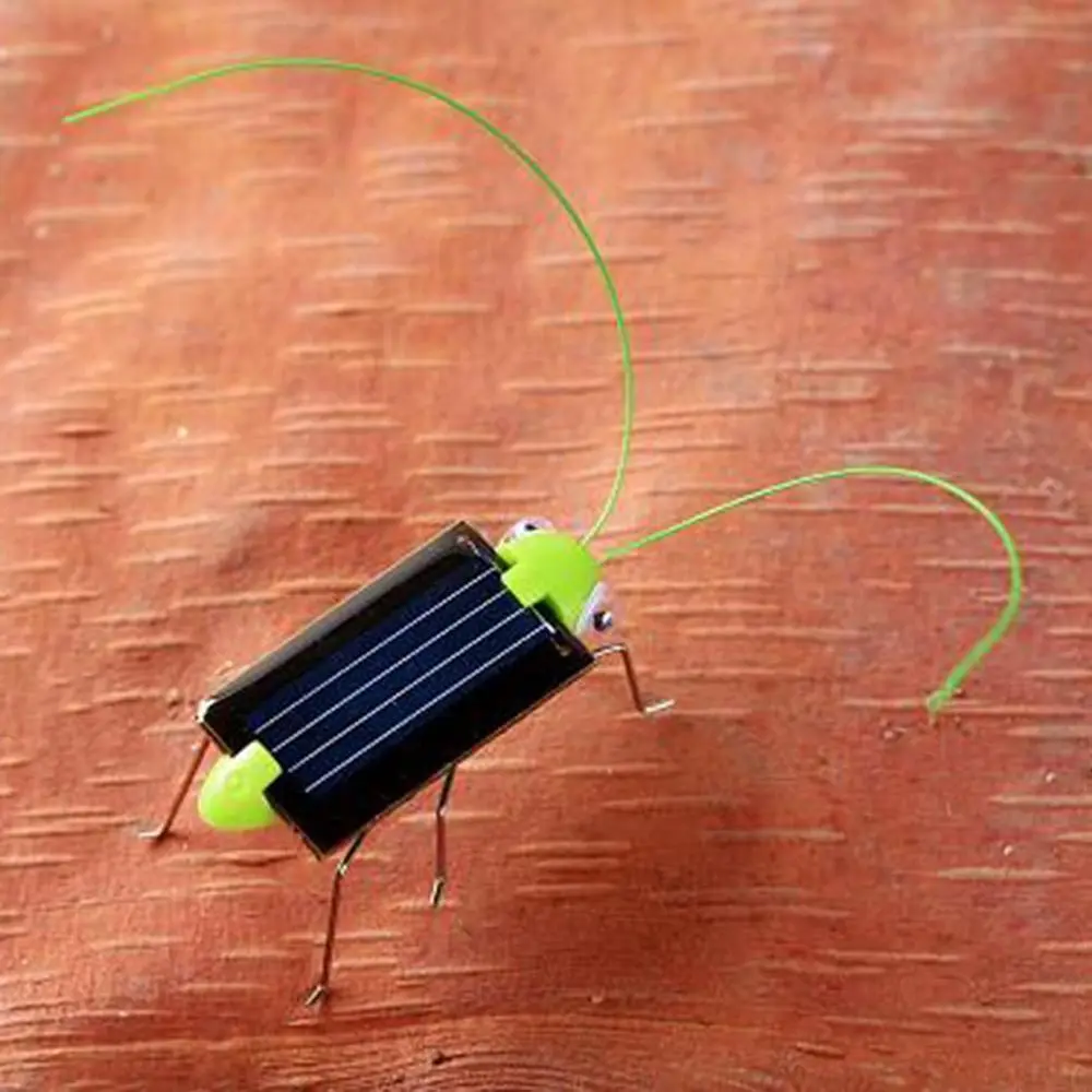 Mini energia inseto críquete aprendizagem solar bug presente robô inseto