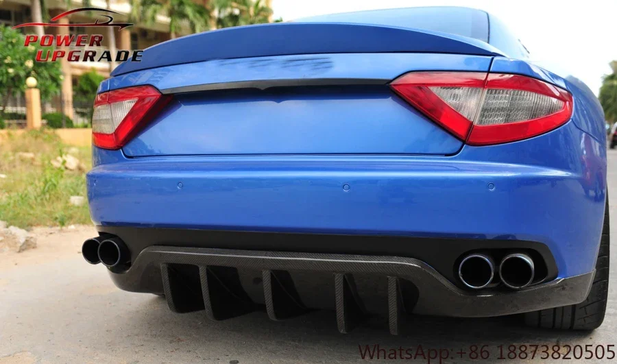 For Maserati Granturismo GT DMC Style Rear Diffuser Carbon Fiber Rear Bumper Lip Spoiler Chin Car Accessories