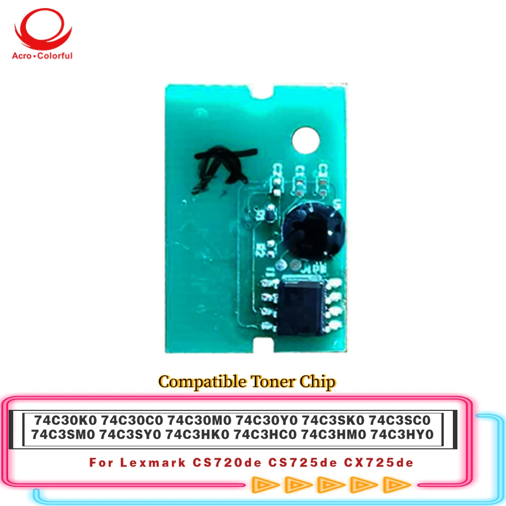 Compatible Printer Cartridge Chip For Lexmark CS720de CS725de CX725de Toner AP Version