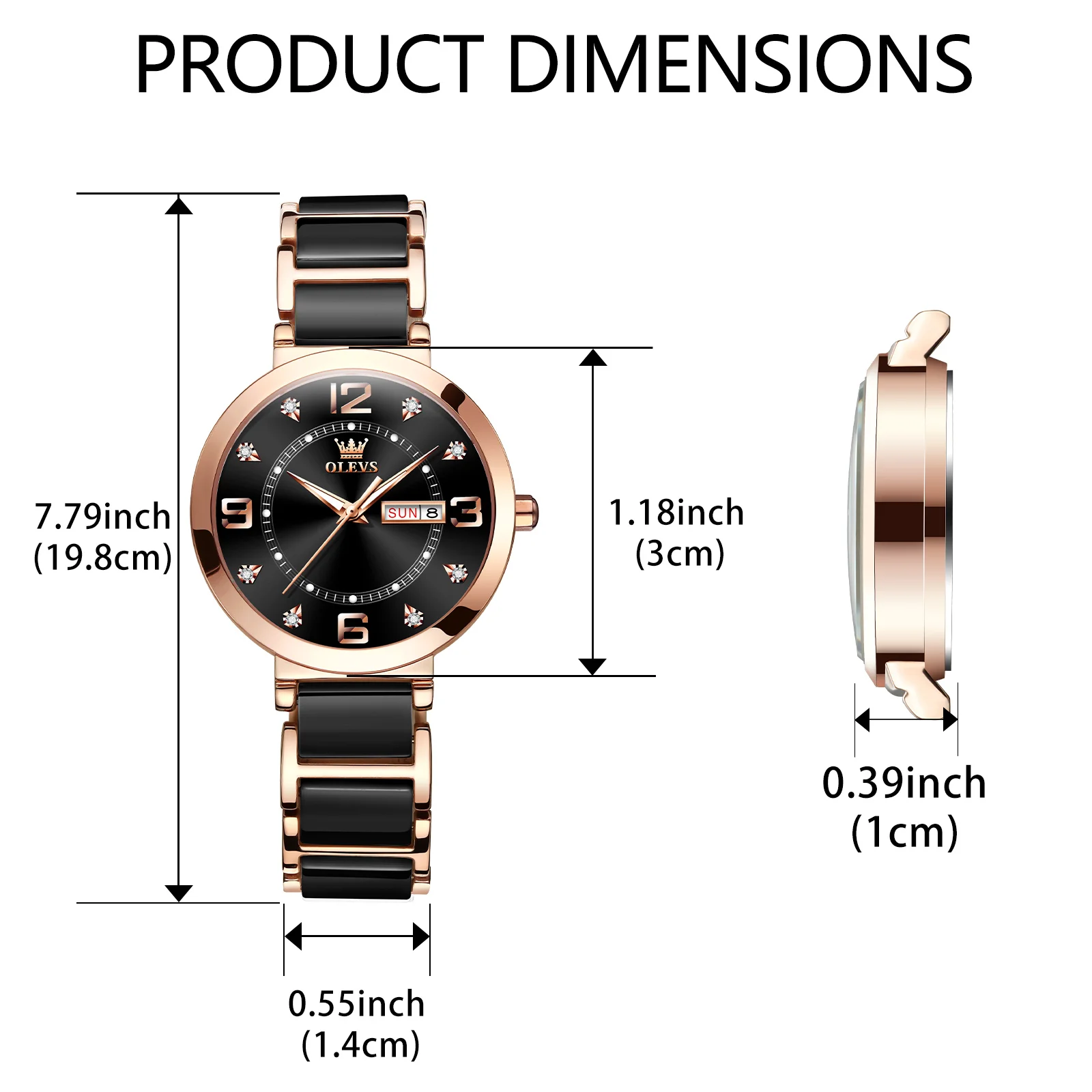 OLEVS Original Top Brand Elegant Trend Design Waterproof Watch for Women Luxury Ceramic Fashion New Business Quartz Watch Woman