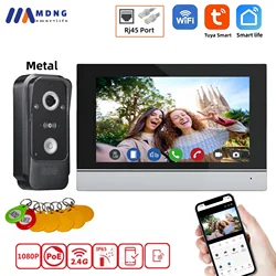 Tuya IP Video Intercom System Kits 1080P 7 Inch Poe Video Wifi Doorbell Camera Rainproof Call Panel Home Villa Video Doorphone