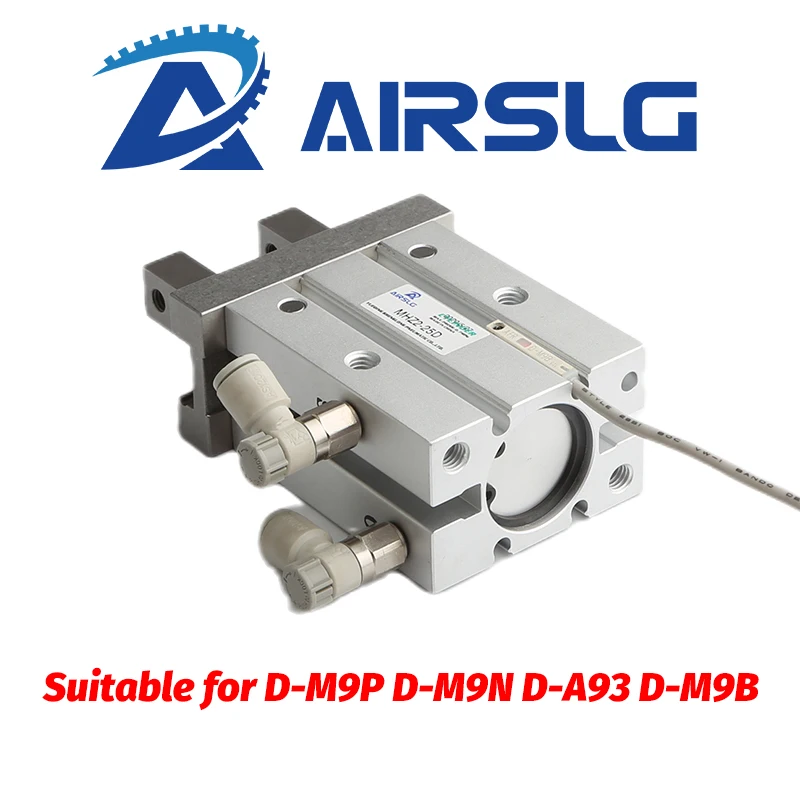 MHZL2 Pneumatic Gripper Double Acting Air Finger Cylinder 10S 16S 20S 25S 16D 20D 25D Parallel Gripper