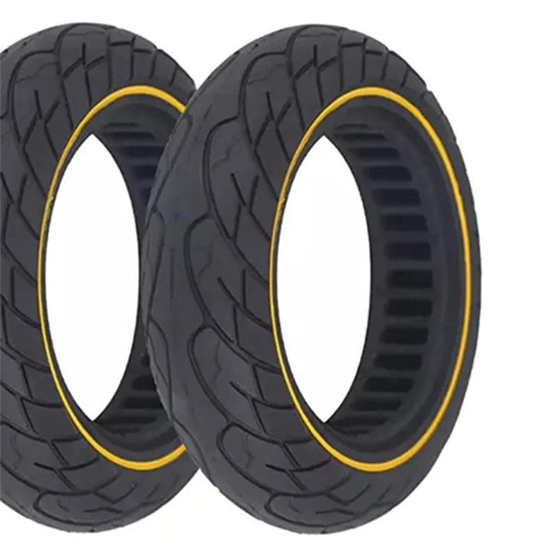 

2525+ Solid Rubber Wheels 10 Inch Electric Scooter, Non-Slip, Solid Rubber, No More Perforated Wheels (Yellow 2 Pieces)