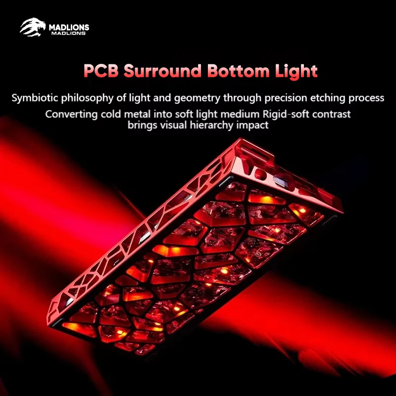 Madlions MAD Light 60 HE Magnetic Mechanical Keyboard Aluminum Hollow RT0.01 8K Wired Gaming Keyboard Rapid Trigger Rgb Keyboard