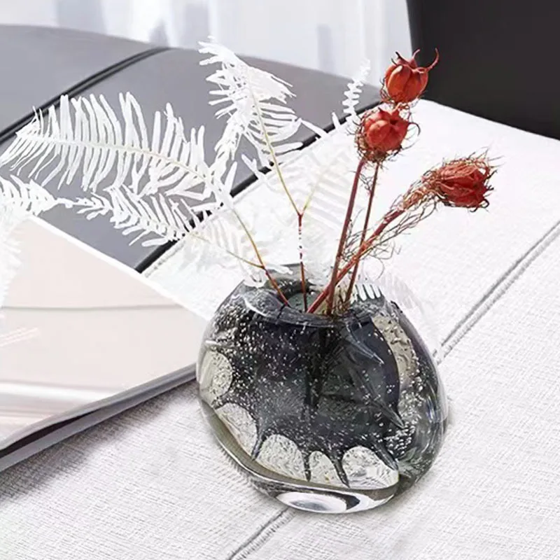 Leichtes, luxuriöses, blasenfarbenes Glas, Glasvase, kreativer weicher TV-Schrank, Wohnzimmer-Dekoration, Ornament