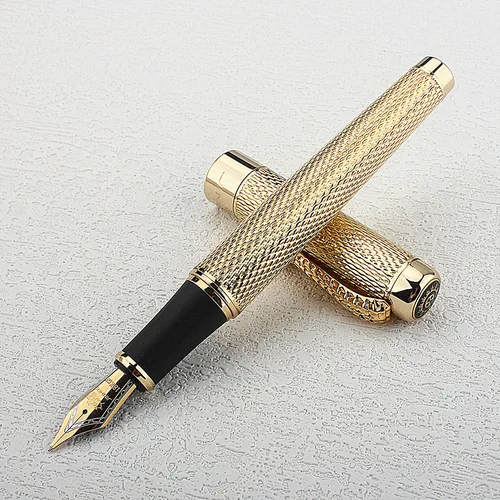 Jinhao-pluma estilográfica con Clip dorado de dragón, bolígrafo EF/ F Nib para oficina, negocios, regalo creativo, papelería, 1200