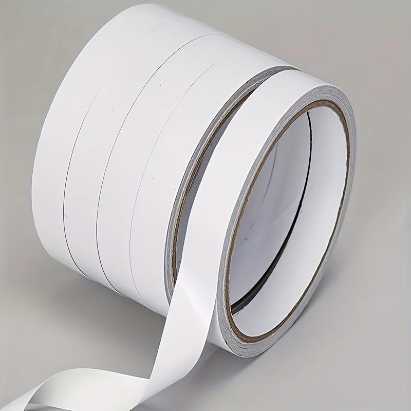 2pcs 1cm/1.2cm Ultra-Thin High-Viscosity Double-Sided Tape,Ideal for Plastic Surfaces, Strong Hold Without Waterproofing 12m ﻿