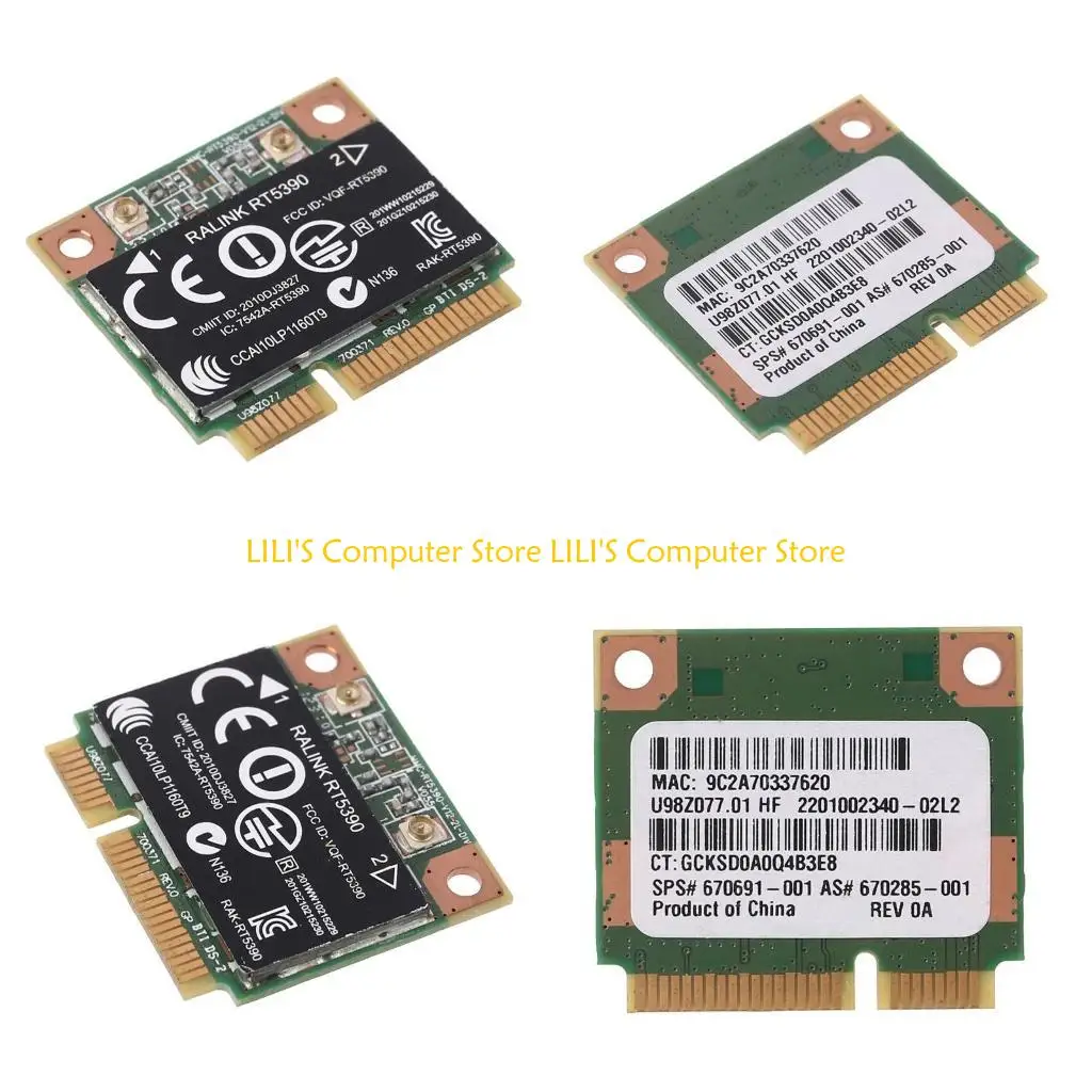

A52B RT5390 Half Mini PCIe Wlan Wireless Card 670691-001 for RaLink HP436 CQ45