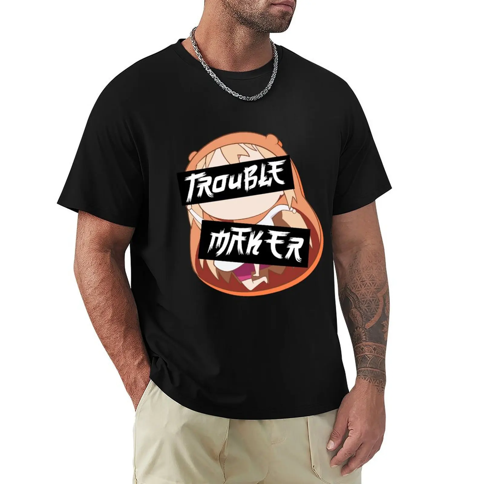 Umaru-chan Trouble Maker T-Shirt Stylish Print Short Sleeve Tee