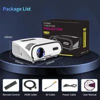 Caiwei A12+ FUll HD 14300 Lumens Highest Brightness Projector 4K Home Meeting Room Outdoor Super Bright LED Mini Projector