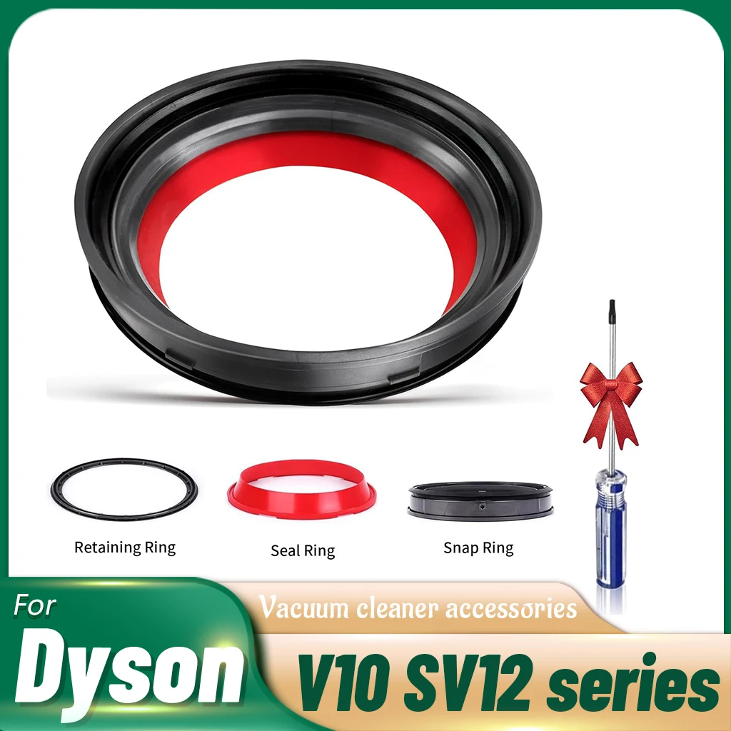 صندوق الغبار العلوي حلقة لإحكام الإغلاق الثابتة لعلبة المكنسة الكهربائية دايسون V10 SV12 مع قطع غيار كوب الترابية مفك البراغي T8