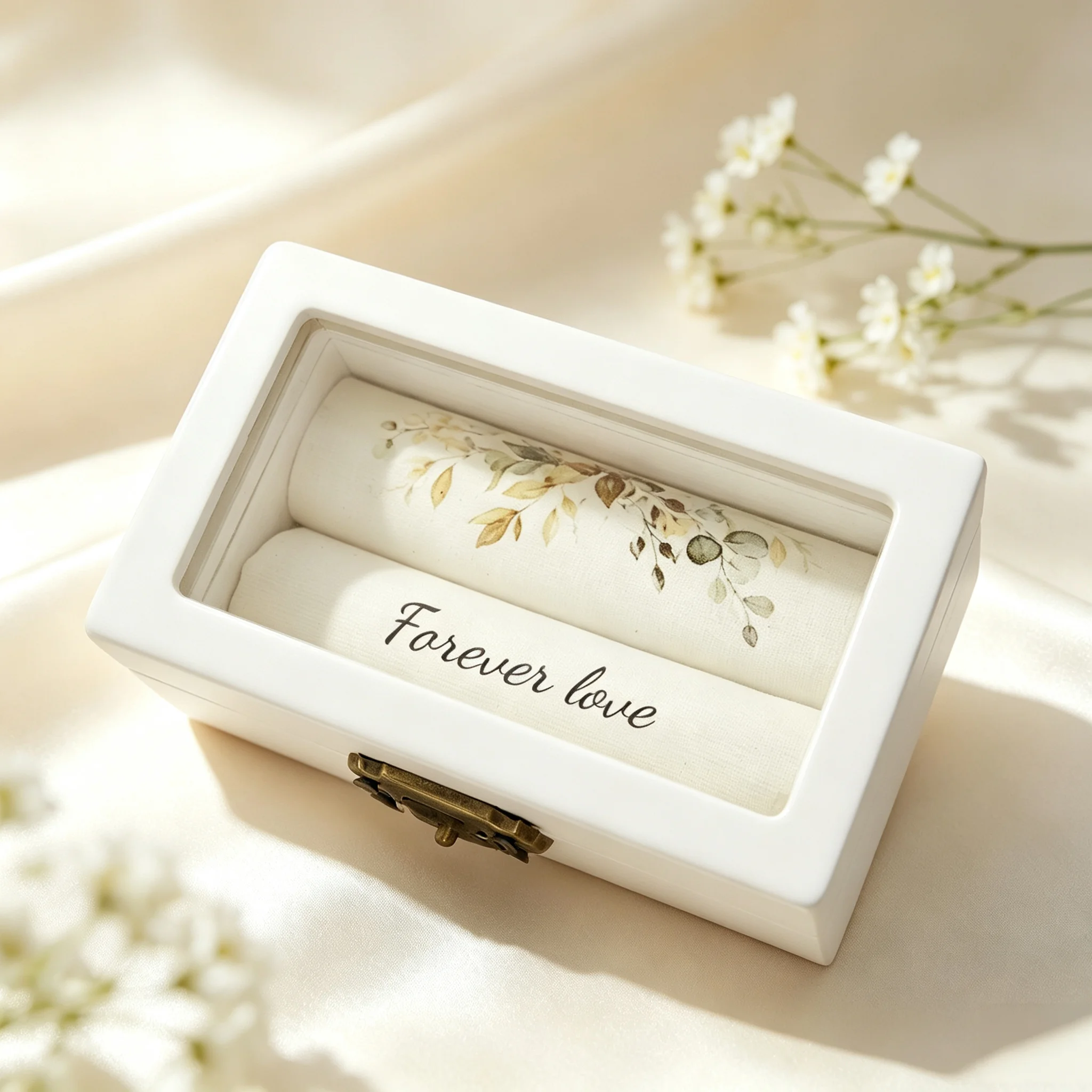 맞춤형 결혼 반지 상자, 이름이 새겨진 흰색 결혼식 반 - Wedding Card Box 리뷰 및 가격