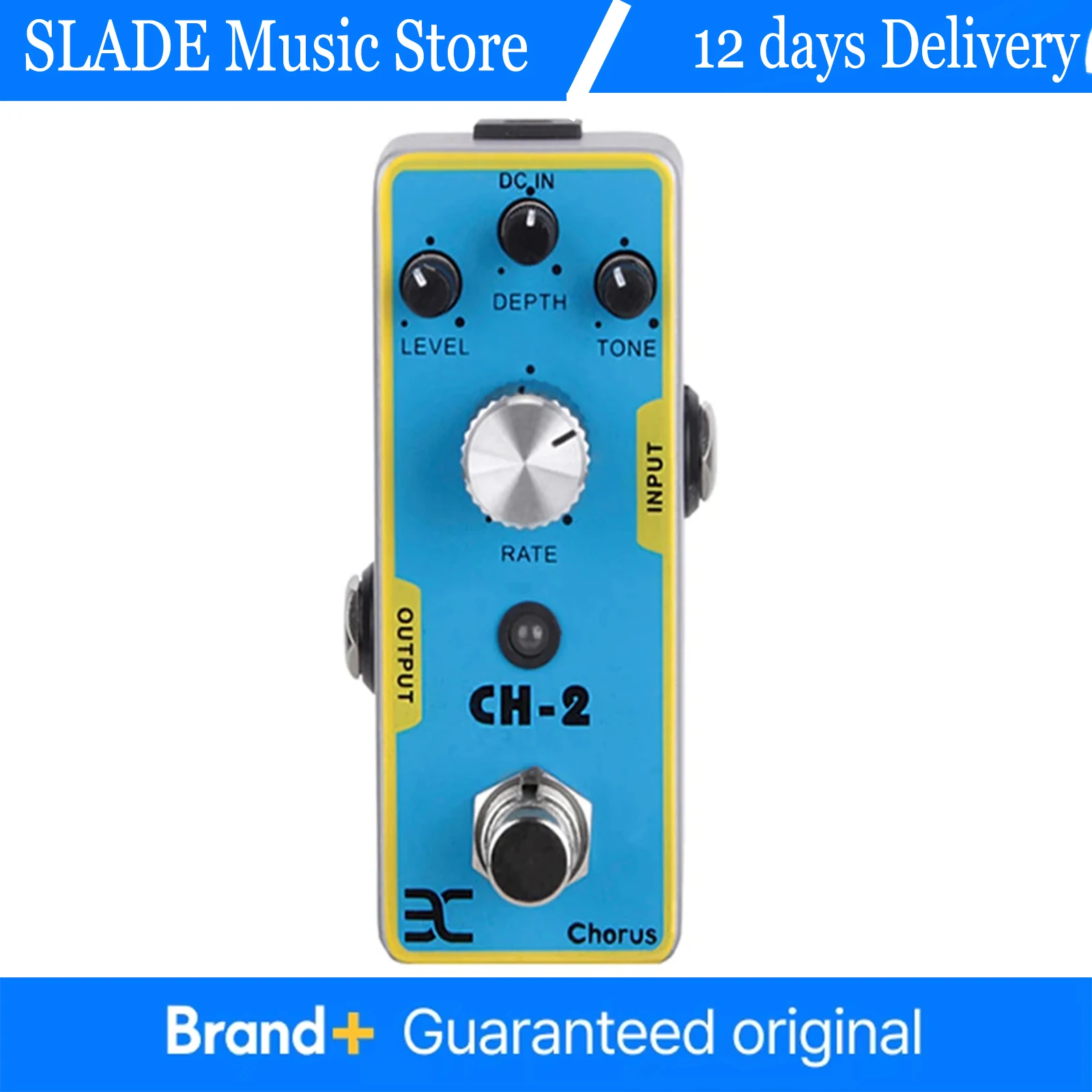 Chorus Guitar Effect Pedal TC51 CH-2 Analog Chorus Pedal True Bypass Full Metal Shell for Electric Guitar Bass Effects Pedal