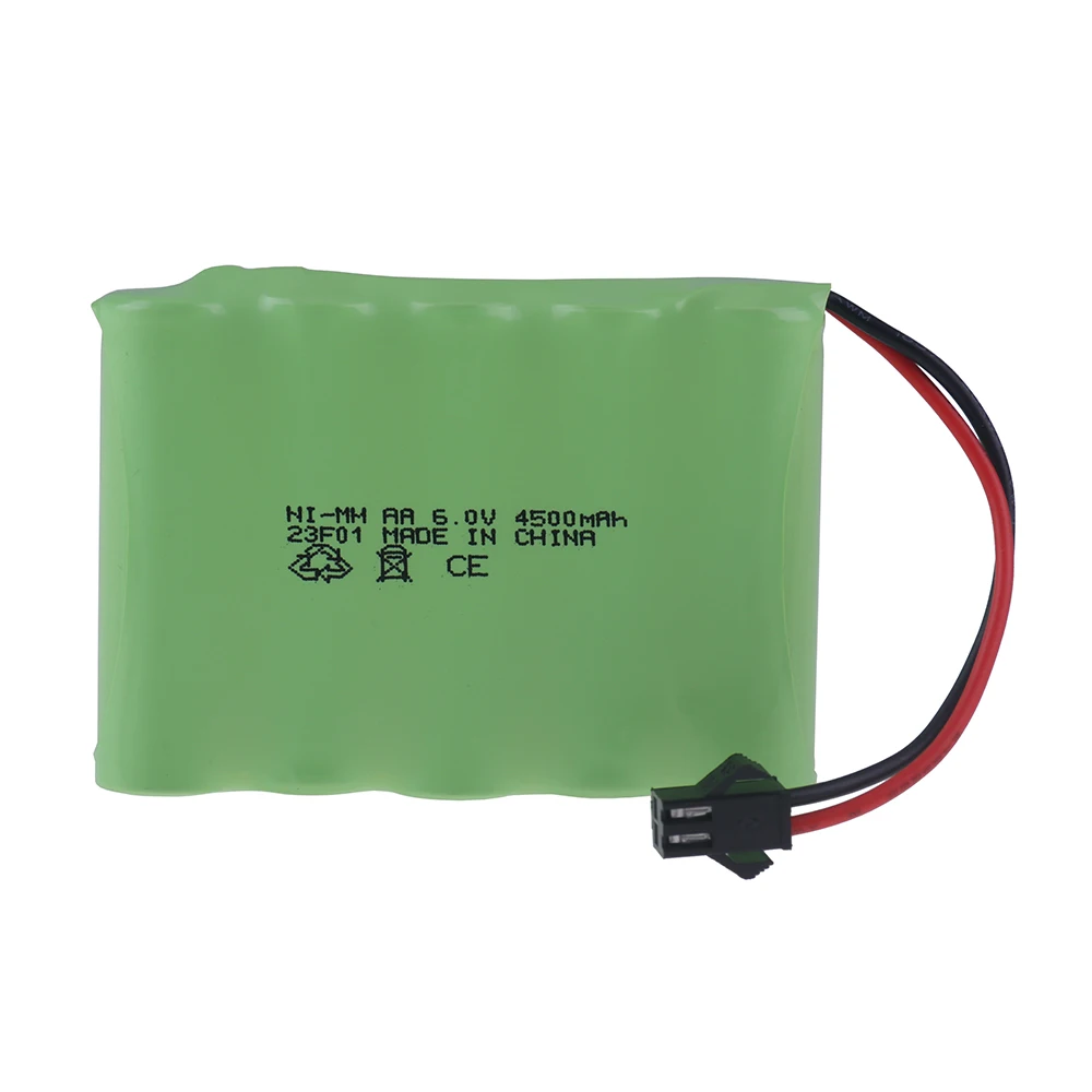 Upgrade 6v 4500mah NiMH Battery For Rc Toy Cars Tank Truck Robots Guns Boats Parts AA Ni-MH 6v Rechargeable Battery Pack 3500mAh