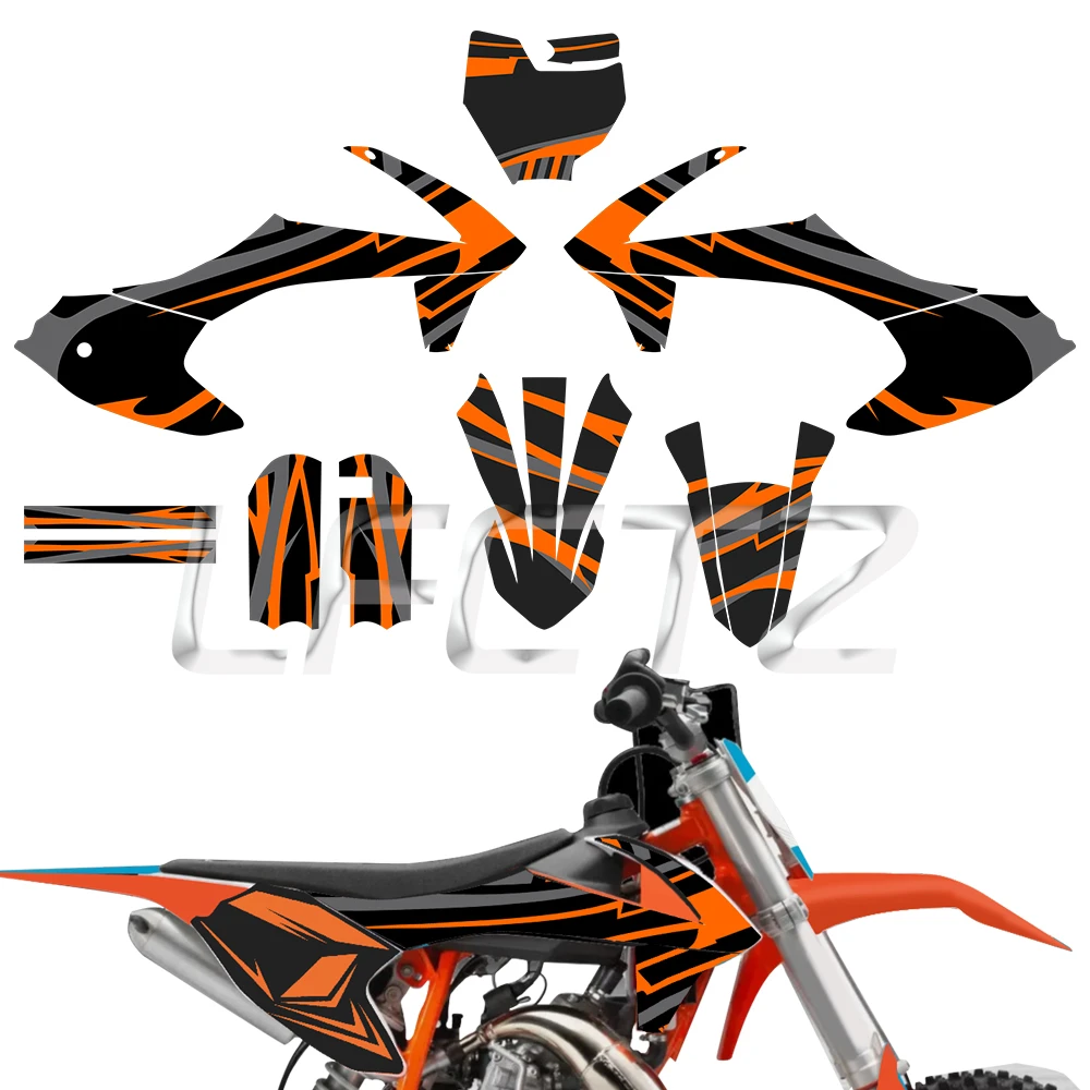 Motocross Fairing Graphic Background Decals Sticker Kit Fit for KTM SX50 SX 50 2016 2017 2018 2019 2020 2021 2022 2023
