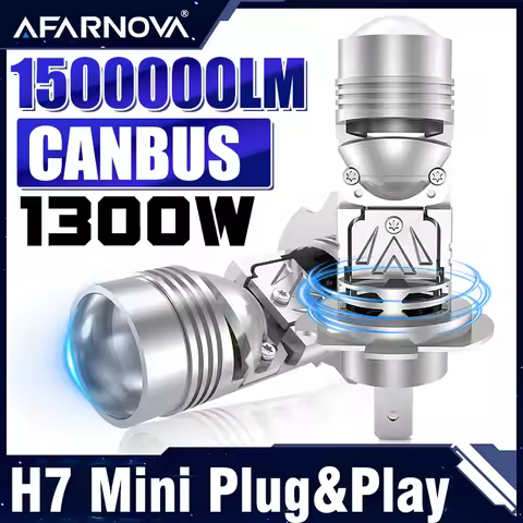H7 H4 Led Headlight 1300W 1500000LM Led Lens 1:1 Wireless H11 H8 H9 Led Projector 9005 Plug&amp;Play Mini Lens Auto Fog Light 6000K