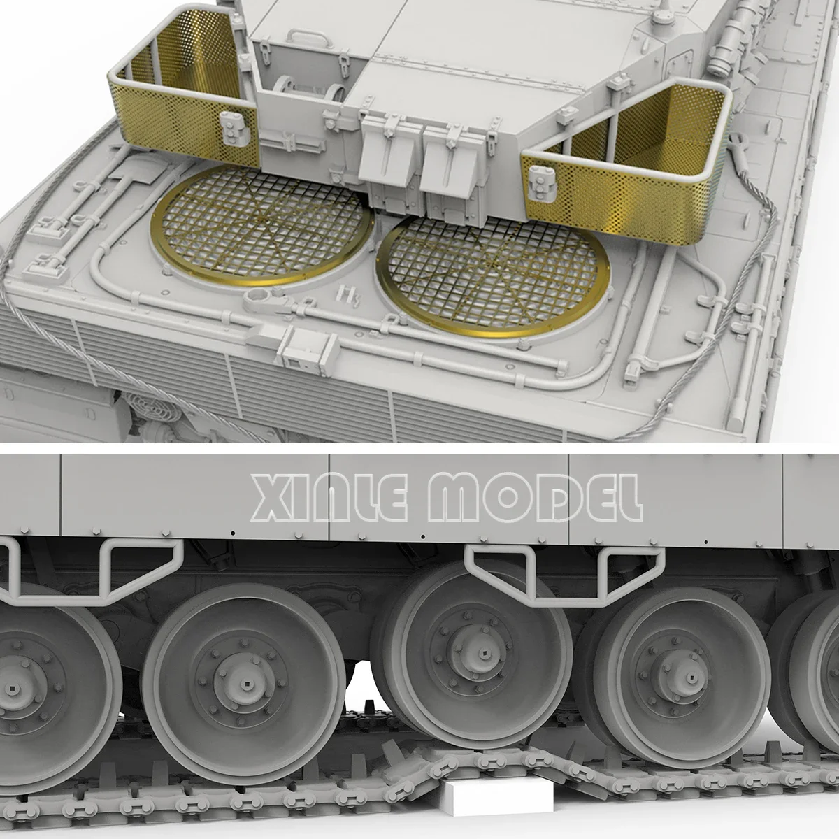 MENG خزان بلاستيكي 1/35 TS-055 الألمانية ليوبارد 2A6 خزان المعركة الرئيسية صورة أطقم منمذجة #6