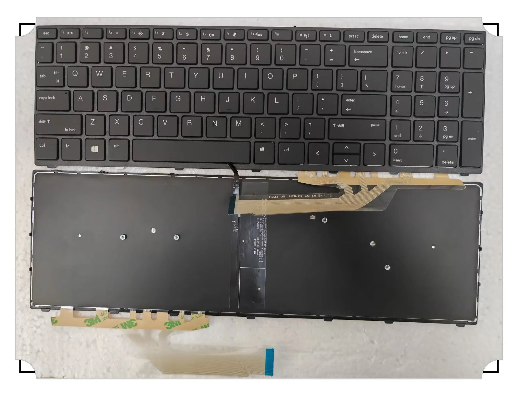 Teclado retroiluminado dos eua para hp probook 450 g5 455 g5 470 g5 650 g5 650 g4 eua moldura retroiluminada