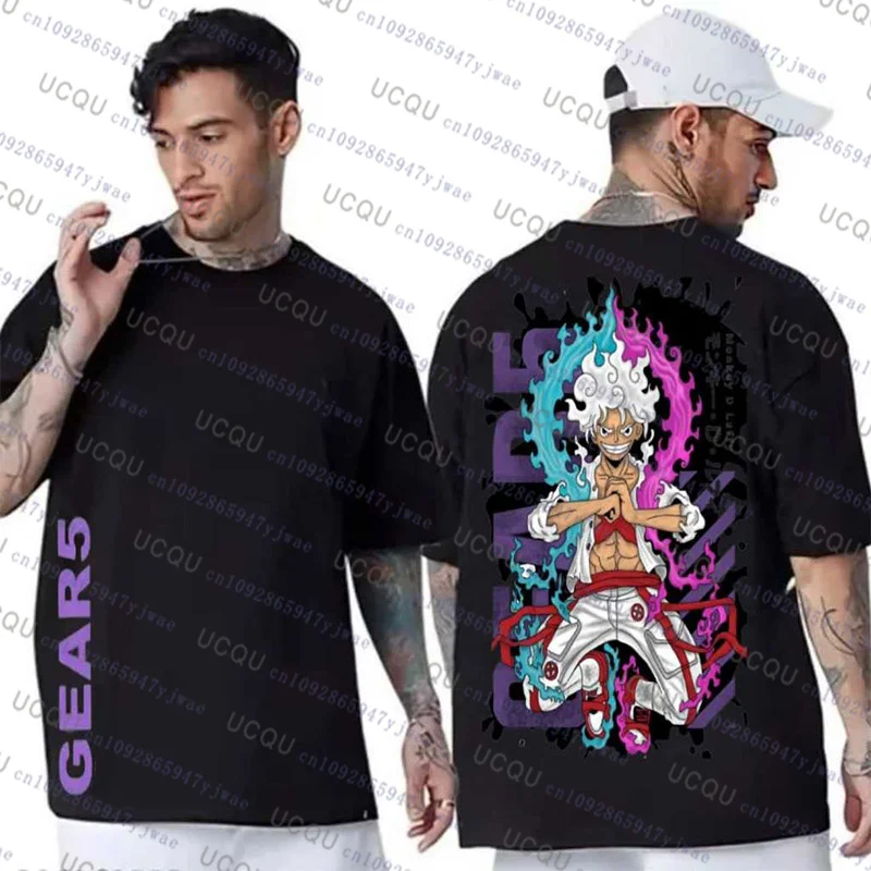 2026 حار اليابانية قطعة واحدة القطن لوفي التي شيرت الرجال تنفس القطن التي شيرت الصيف النساء الرجال المعتاد الرجال الملابس تأثيري التي شيرت