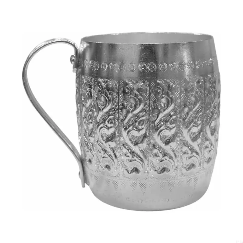 Traditional Thai Ice Cup Tin Alloy Beverage Cup For Chilling Beverages With Delicate Handcrafted Detail
