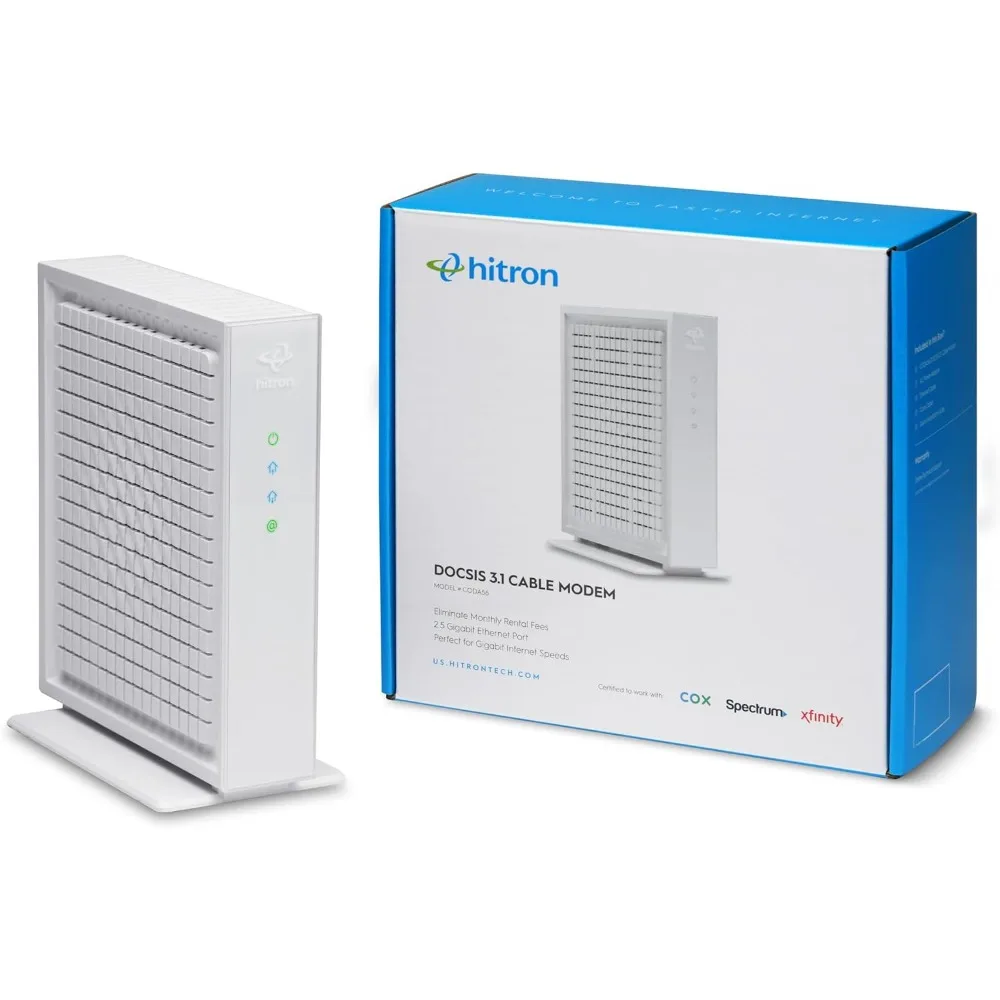 CODA56 Multi-Gigabit DOCSIS 3.1 Modem | 2.5 Gbps Max Internet Speeds | Certified with Xfinity, Charter Spectrum, Cox & More