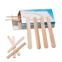 10/30/50/100PCS Tattoo Disposable Tongue Depressor Wooden Tattoo Waxing Stick Individual Paper Pack Hair Tattoo Supplies