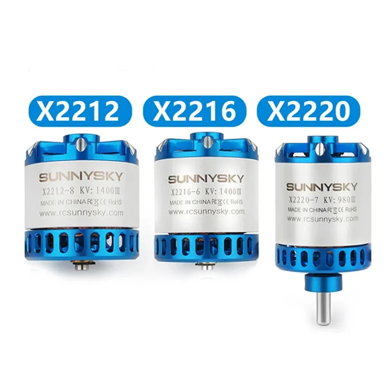 SUNNYSKY X2212-III X2216-III X2220-III 880KV 950KV 980KV 1100KV 1150KV 1250KV 1400KV 2200KV Motor for RC FPV Drones Parts