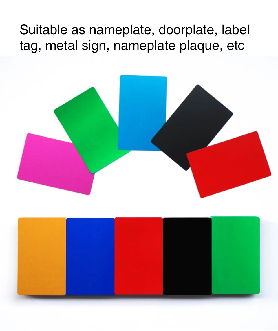100-teiliges tragbares Visitenkarten-Set aus Metall mit farbiger Oberfläche, Aluminium-Lasergravur mit speziellem Logo-Druck für Bürobedarf – Detail 4