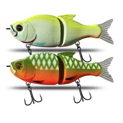 Sinking Artificial Fishing Lure Swimbait 110mm 37g Jointed Bait Swimbait Hard Bait With Replaceable Soft PVC Tail