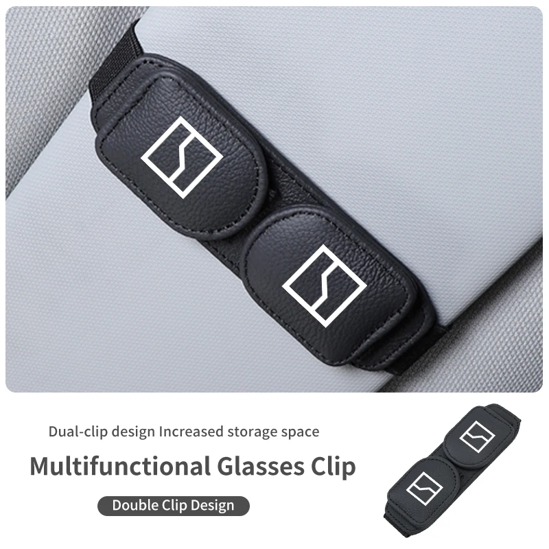 Magnetic Car Glasses Clip Leather Sun Visor Sunglasses Holder For Zeekr X 001 009 2022 2023 2024 EV 2021-2023 Krypton