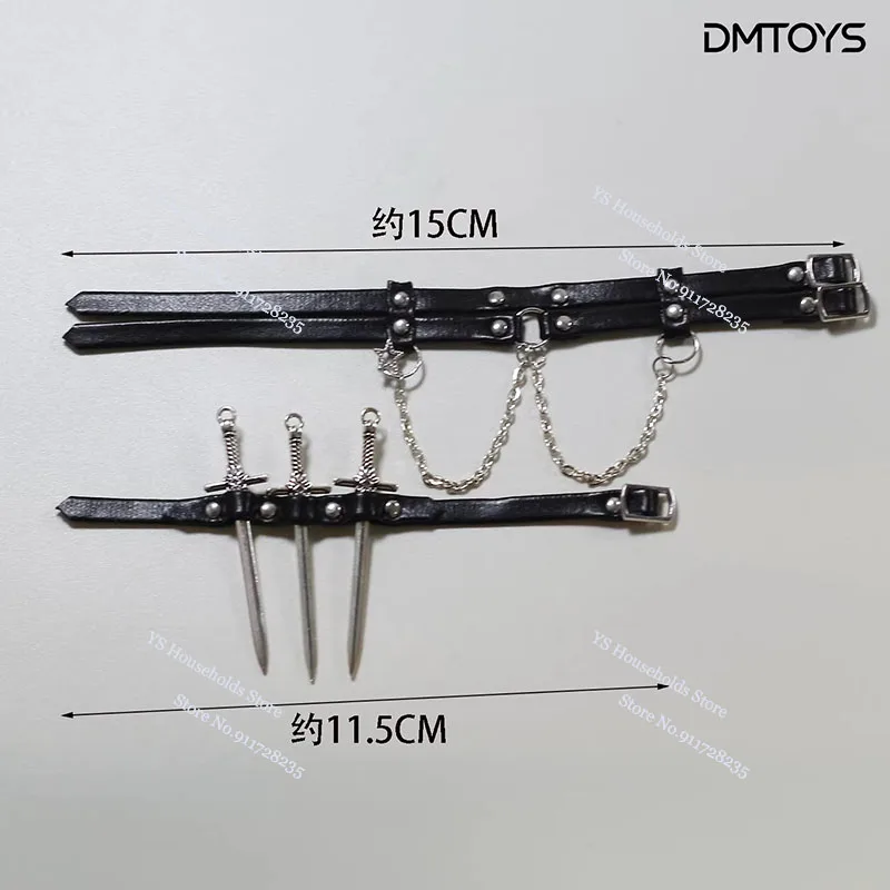 

Black Brown 1/6 Scale Female Assassin Soldier Waist Chain Legbelt Toys Accessory For 12" Action Figure Body Killer Decoration