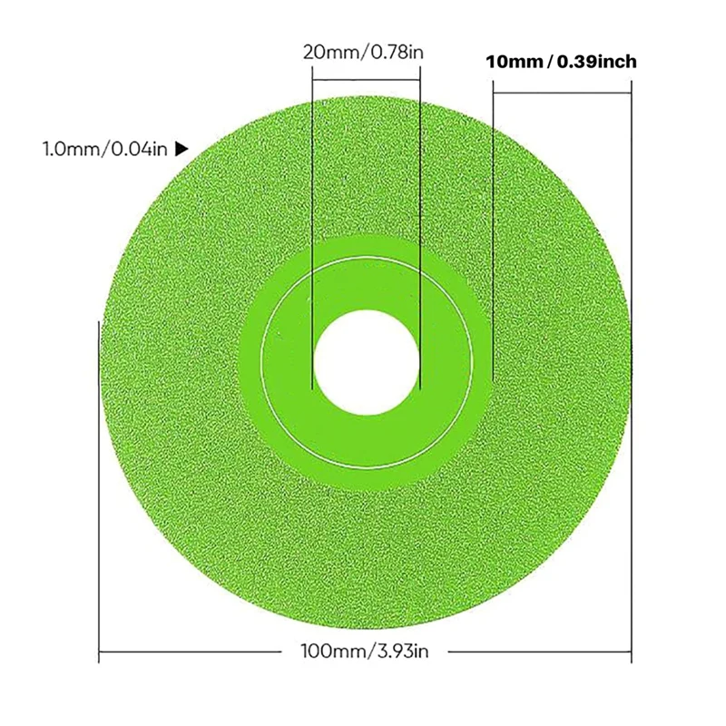 Disque de Meulage de Dalles de Roche pour Meuleuse d'Angle, 100mm, 6 Pièces